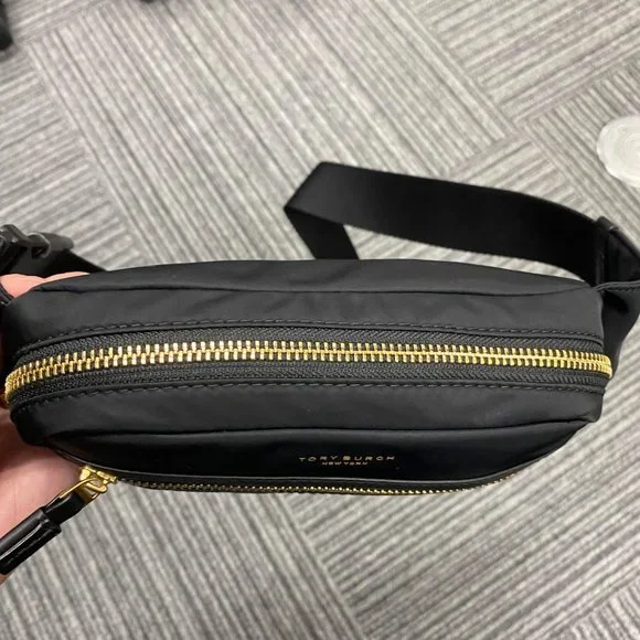 Tory Burch Women's Black Perry Leather Belt Bag - Picture 7 of 11